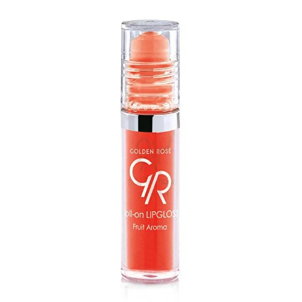 Golden Rose Roll On Orange Lip Gloss: Shiny, Flavored, & Moisturizing Lip Care for Hydrated, Glossy Lips
