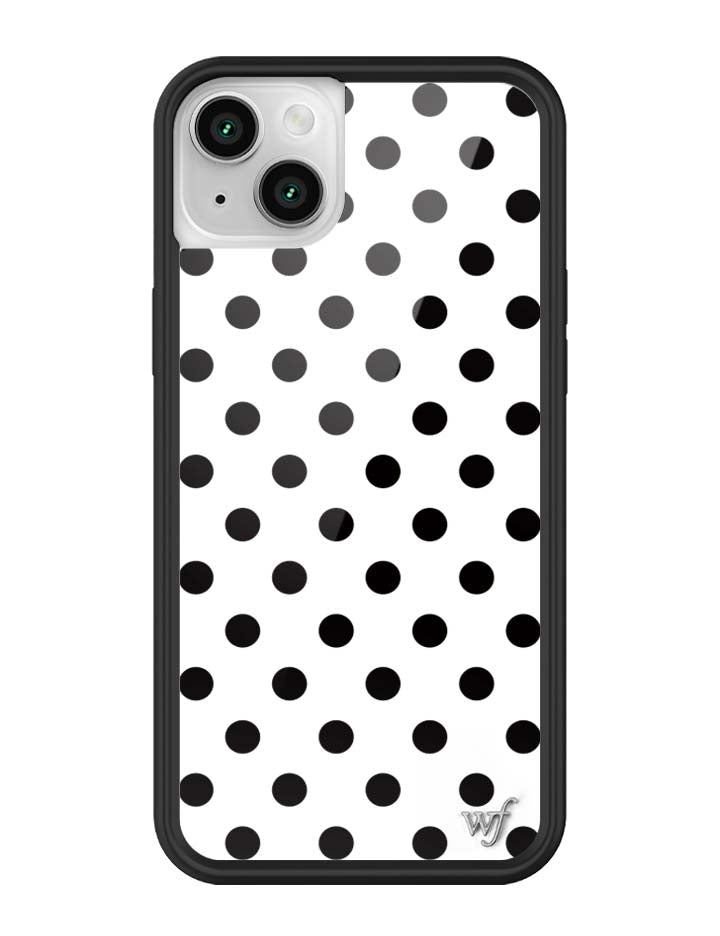 Polka Dot | White and Black iPhone Case