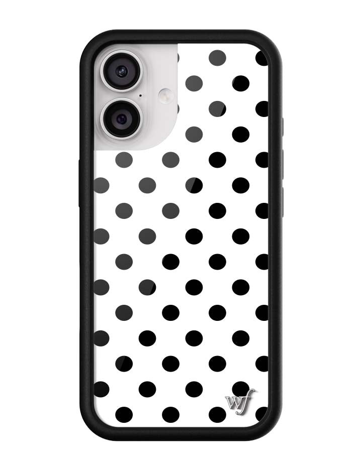 Polka Dot | White and Black iPhone Case