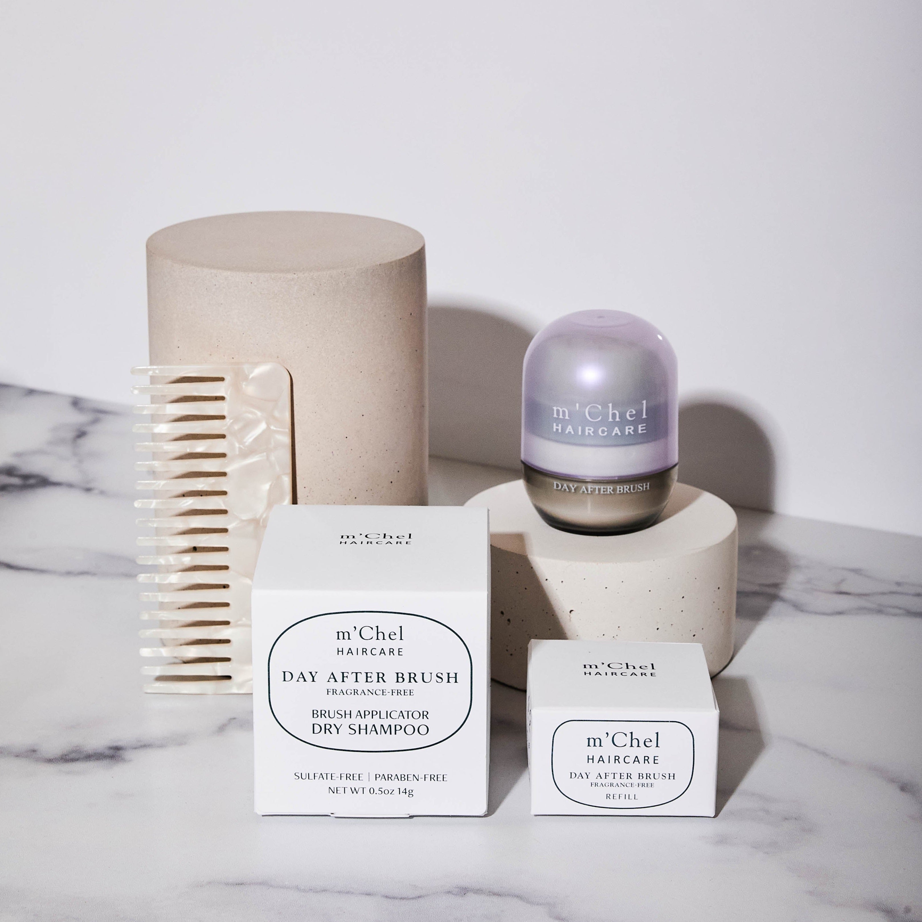 m'Chel Haircare Double Day After™ Brush + Refills Bundle — alternative angle