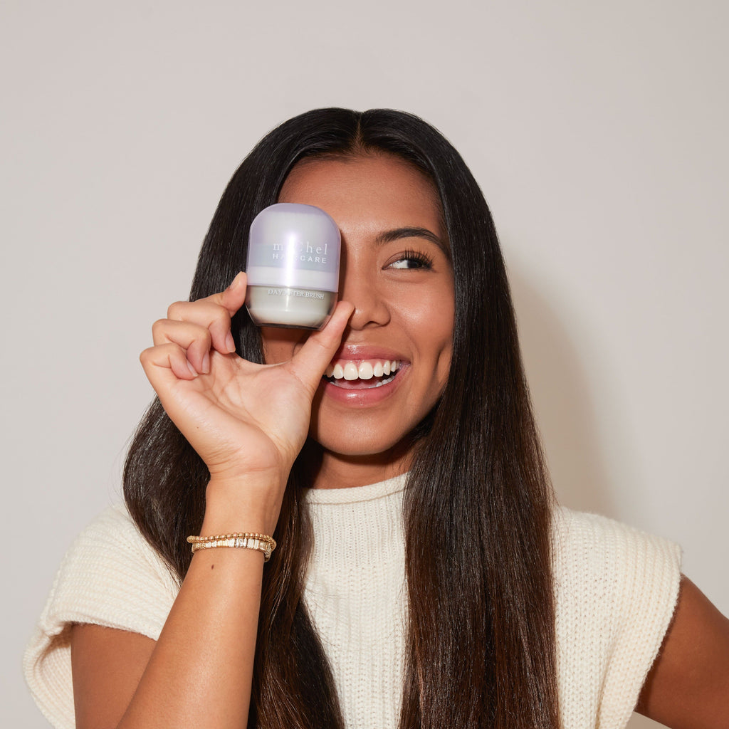 m'Chel Haircare Double Day After™ Brush Bundle — in-use photo