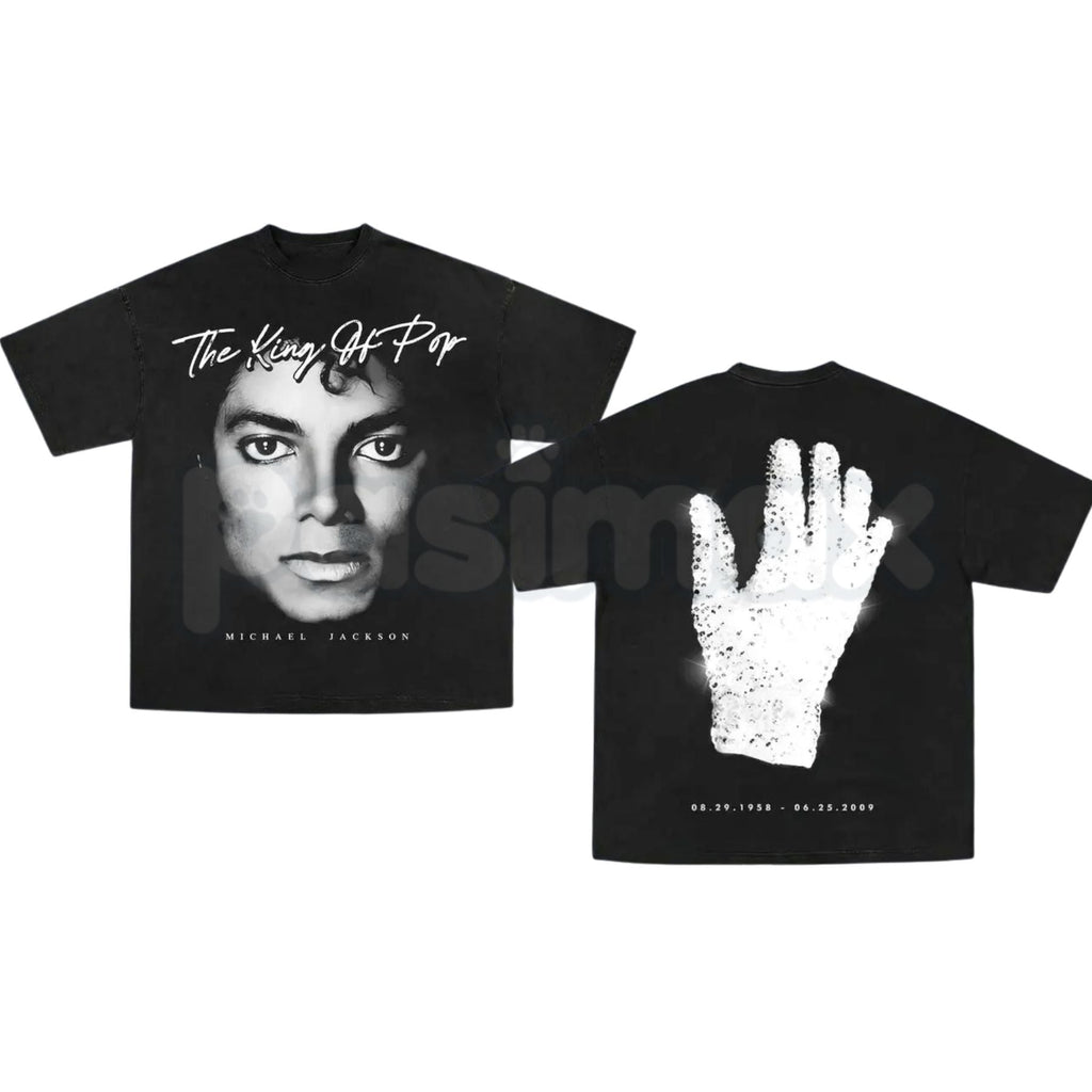 MJ Vintage Pop Music Graphic T-Shirt – Classic King of Pop Retro Tee, Premium 100% Cotton 80s Music Icon Top, Soft Lived-In Heavyweight Legendary Artist Shirt, Made in USA