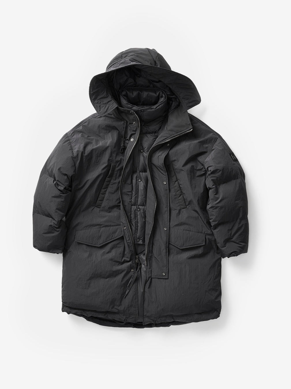 Holden Outerwear Long Down Puffer - Black — side view