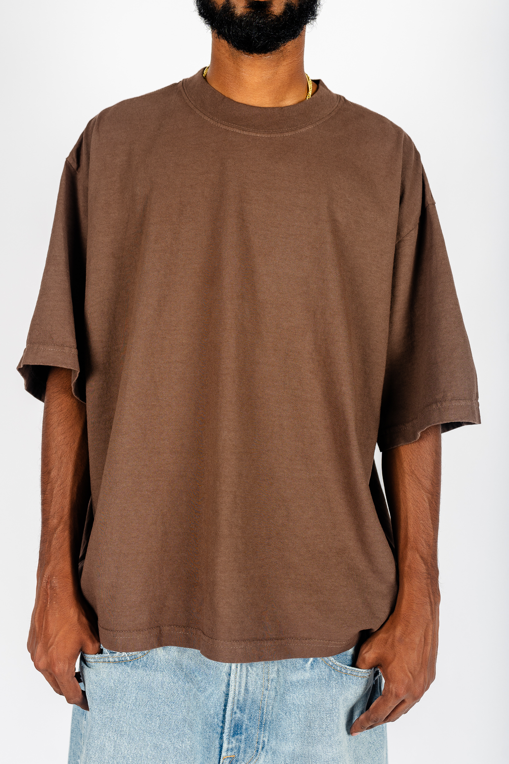 Superline Garment Dye Drop Shoulder Shirt — product on model