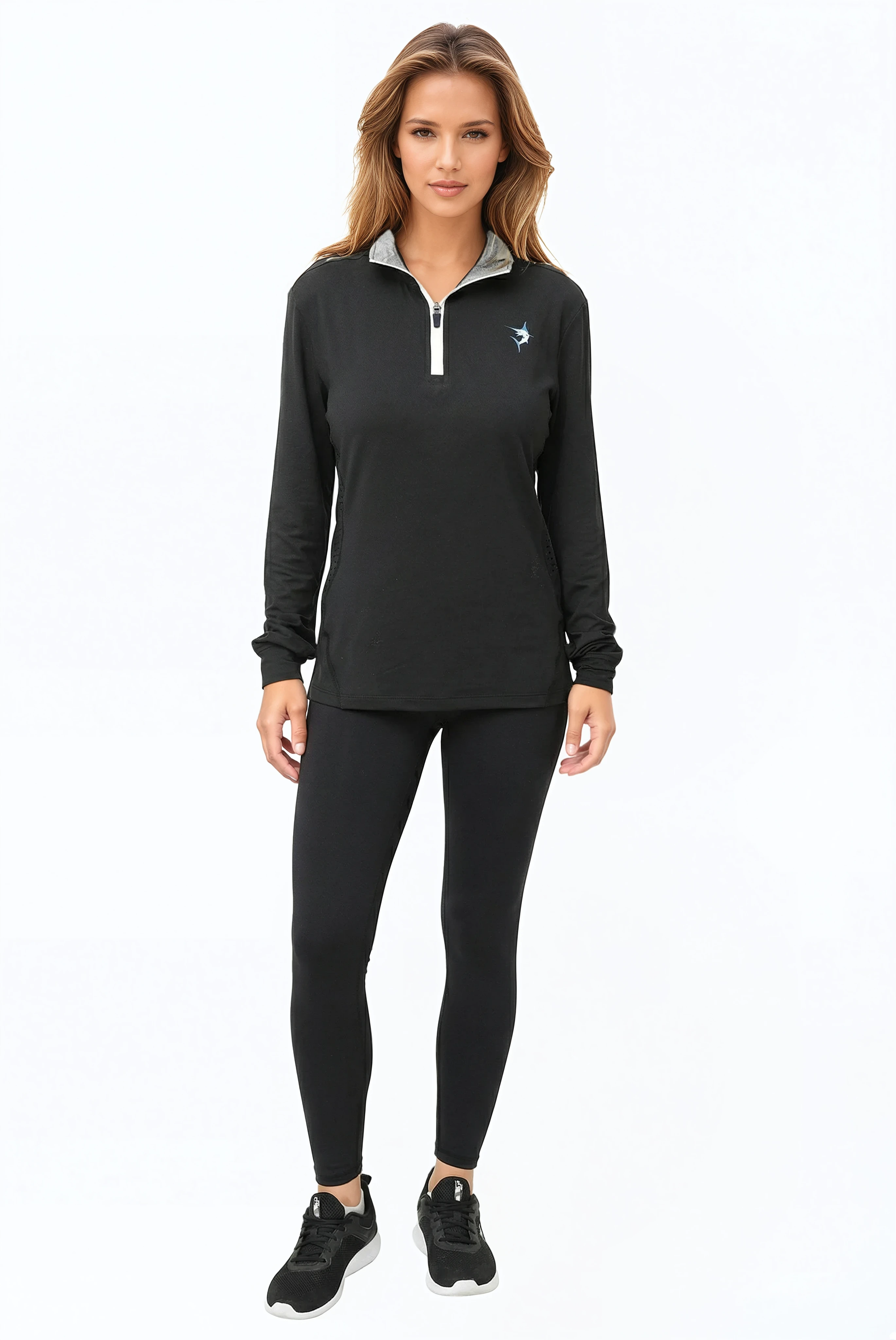 White Water Life Women's Monterey Quarter Zip — construction detail