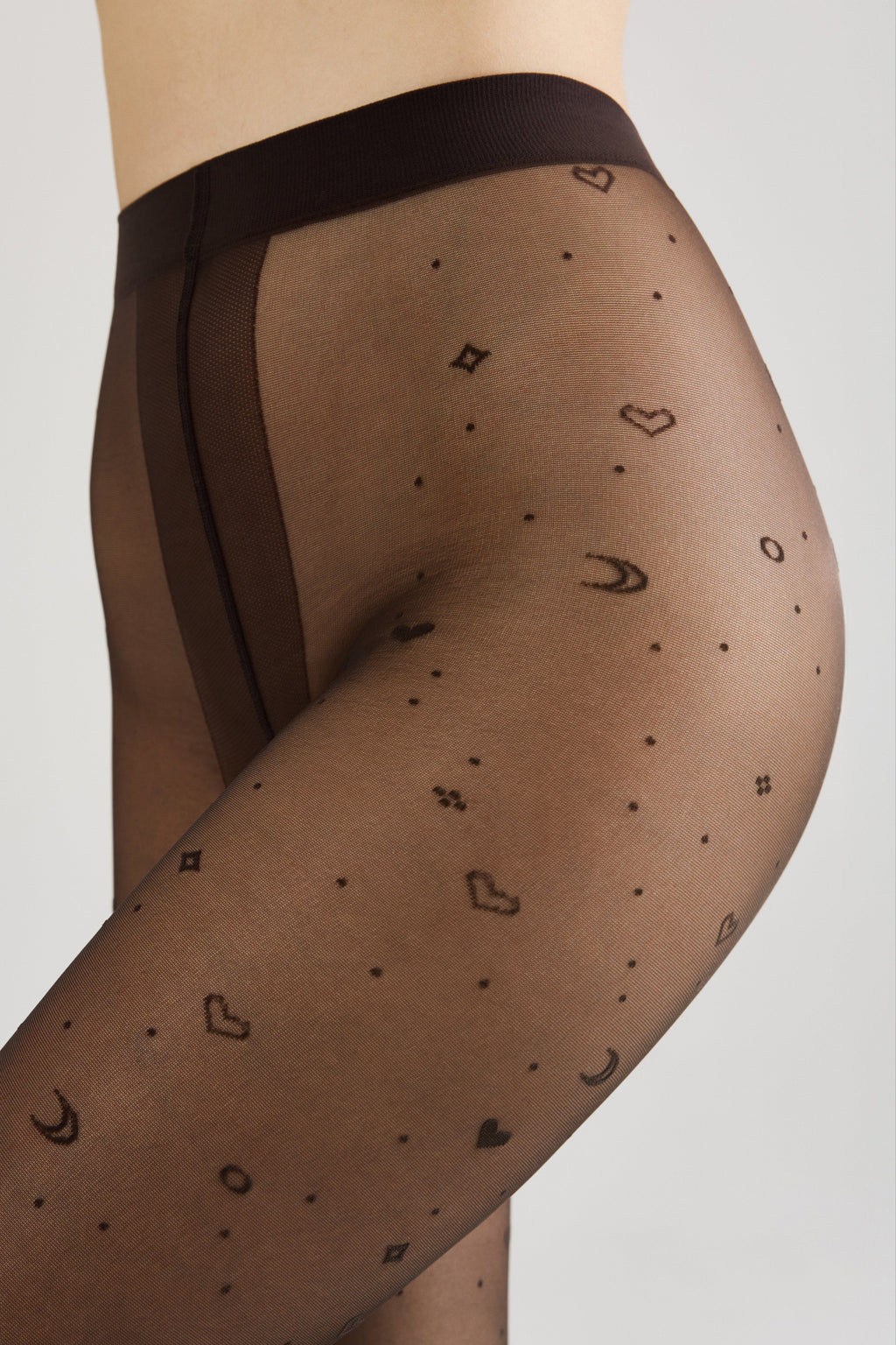 TheRanok.com Fantasy Tights Conte Moon Patterns — fabric or material detail