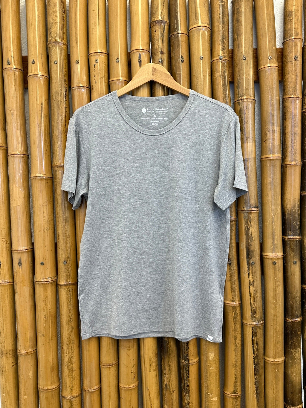 Spun Bamboo Men's Soft Bamboo Lounge Short Sleeve T-Shirt — back view