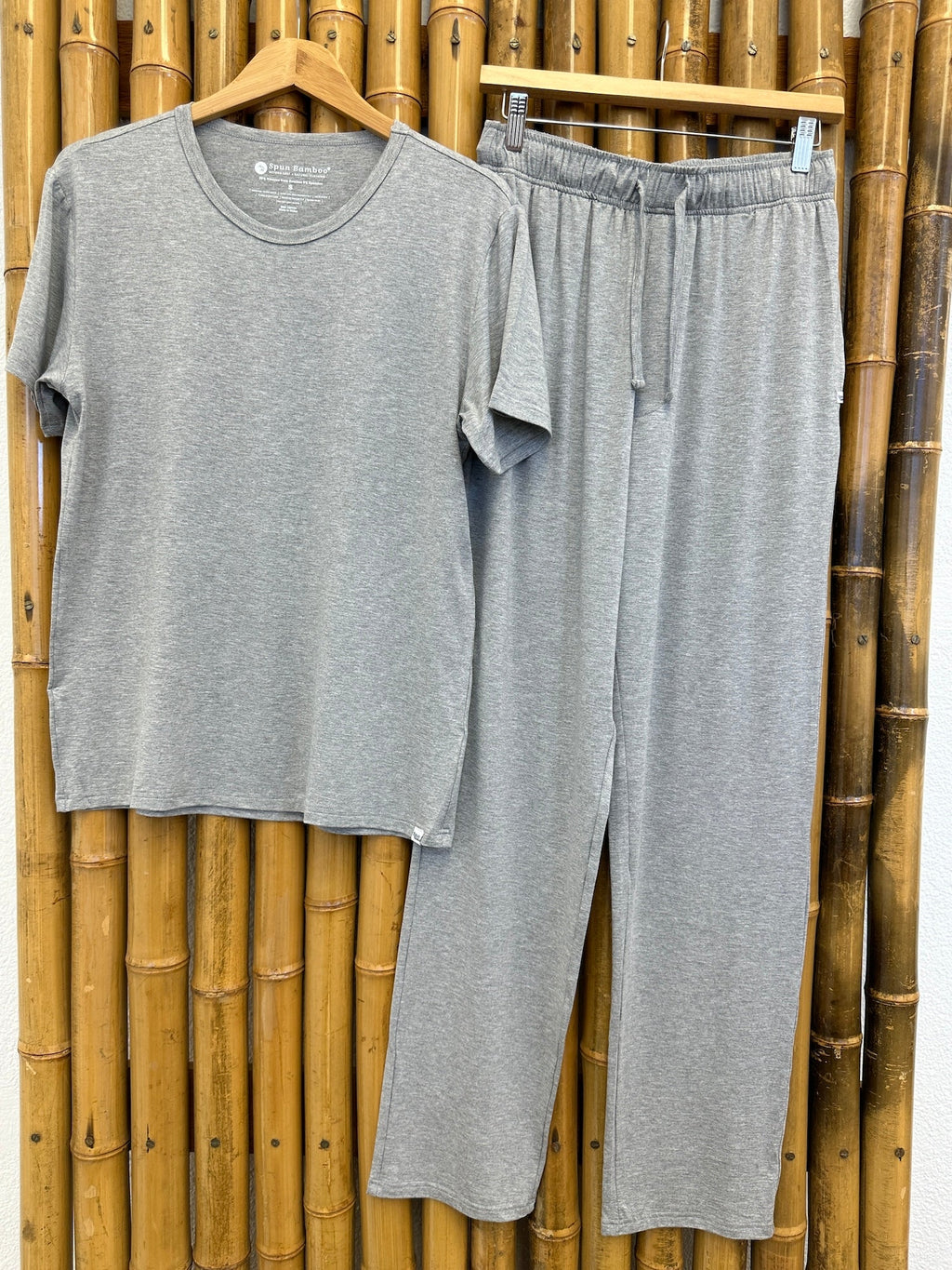 Spun Bamboo Men's Soft Bamboo Lounge Pajama Set - Short Sleeve Top & Pants — packaging