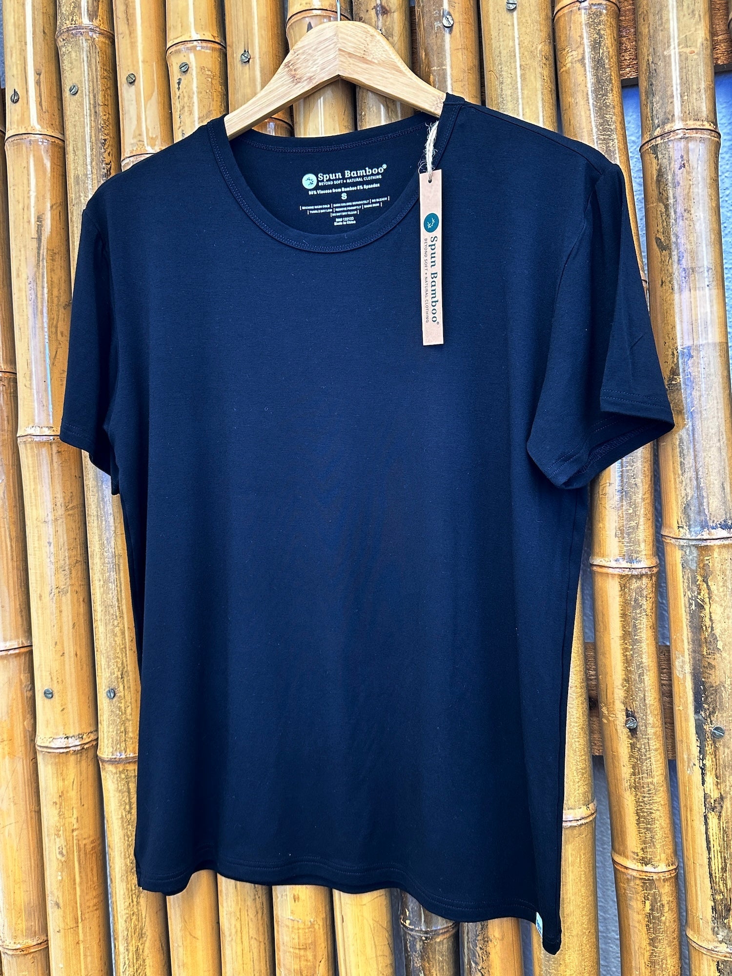 Spun Bamboo Men's Soft Bamboo Lounge Short Sleeve T-Shirt — alternative angle