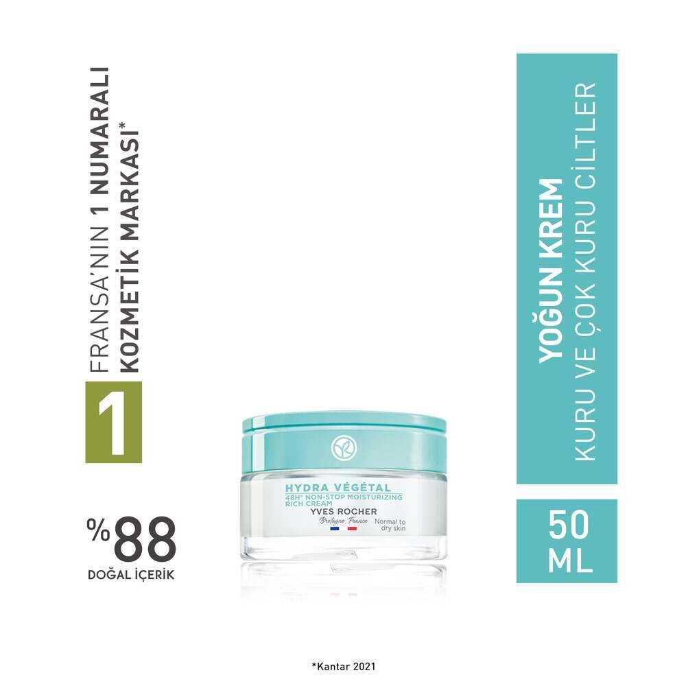 Hydra Vegetal Moisturizing Cream for Dry Skin - 48 Hour Hydration, Natural Ingredients, Dermatologically Tested