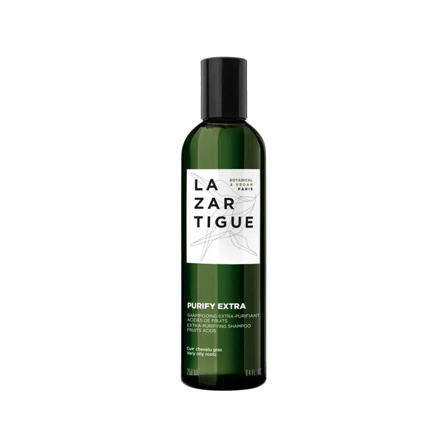 Lazartigue Extra Purifying Shampoo for Oily Hair - 8.45 fl oz, Deep Cleansing & Oil Control