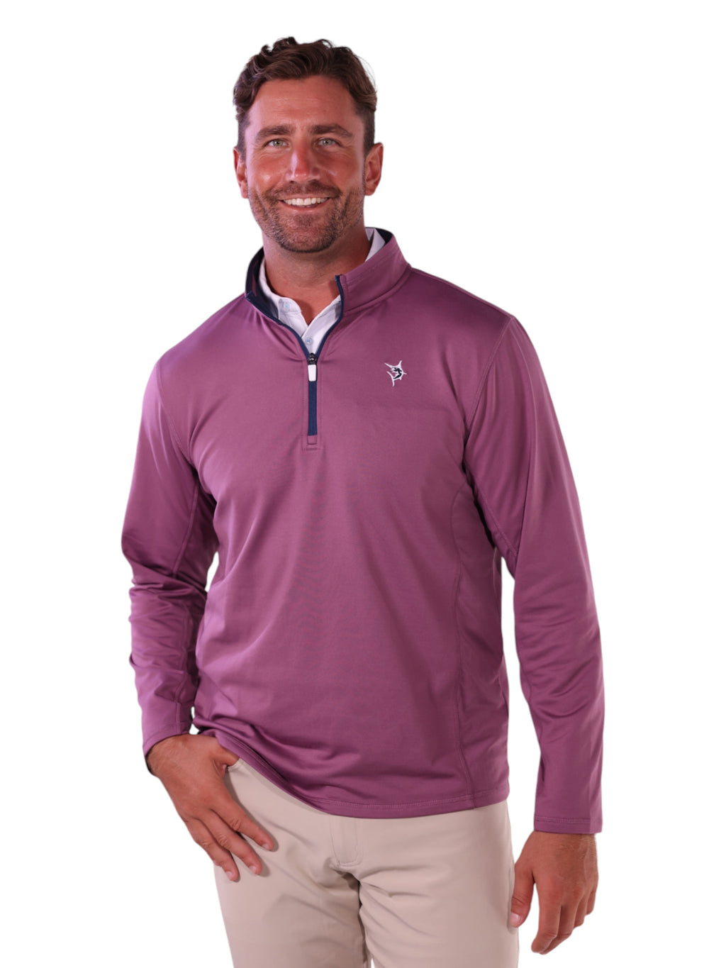 Montauk Quarter Zip Midweight Comfort – White Water Life, view 4
