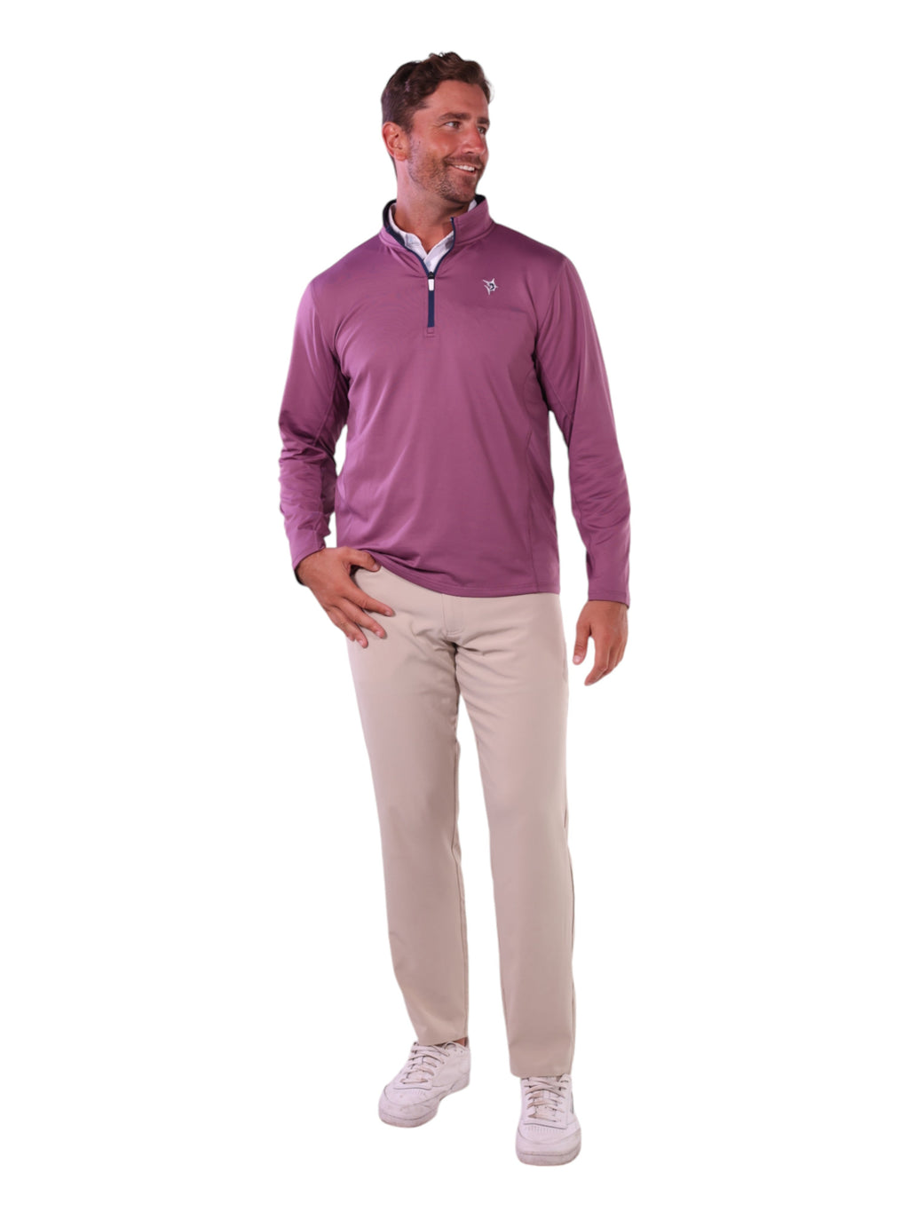 Montauk Quarter Zip Midweight Comfort – White Water Life, view 3