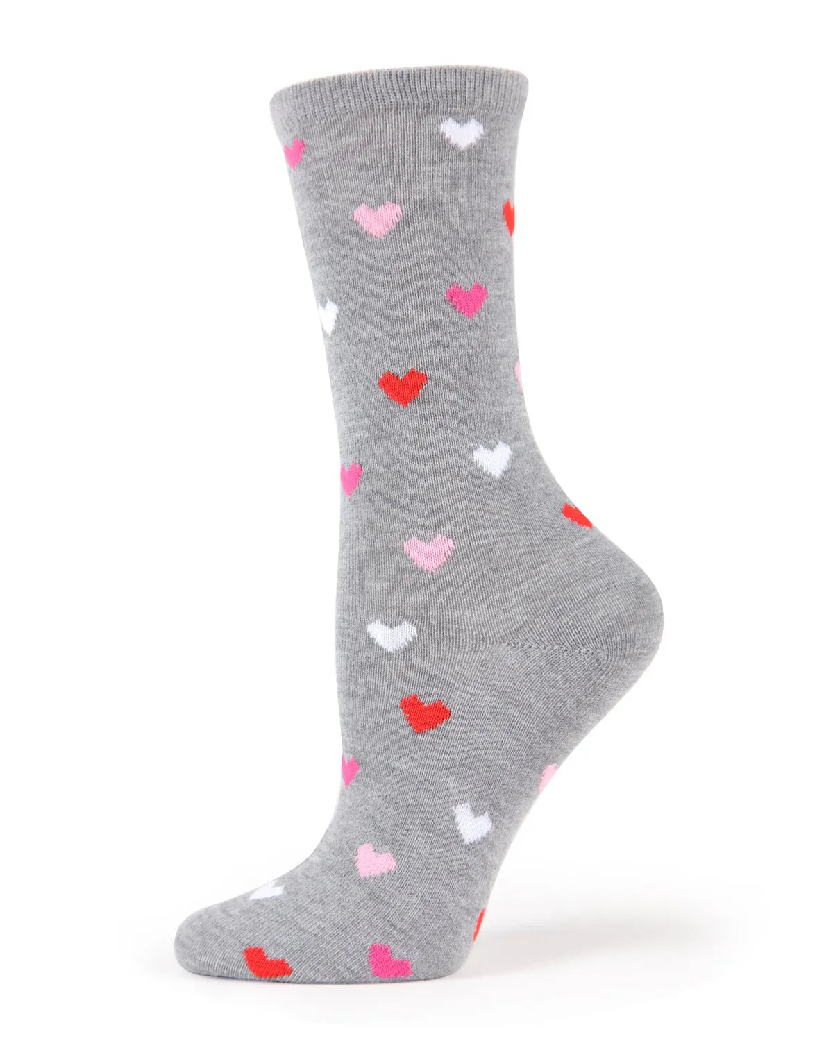 KADOU BOUTIQUE Multi Hearts Bamboo Crew Socks — main product shot