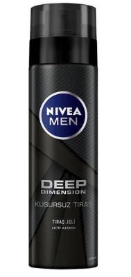 Nivea Men Deep Dimension Shaving Gel 200ml - Gentle Shaving for Sensitive Skin