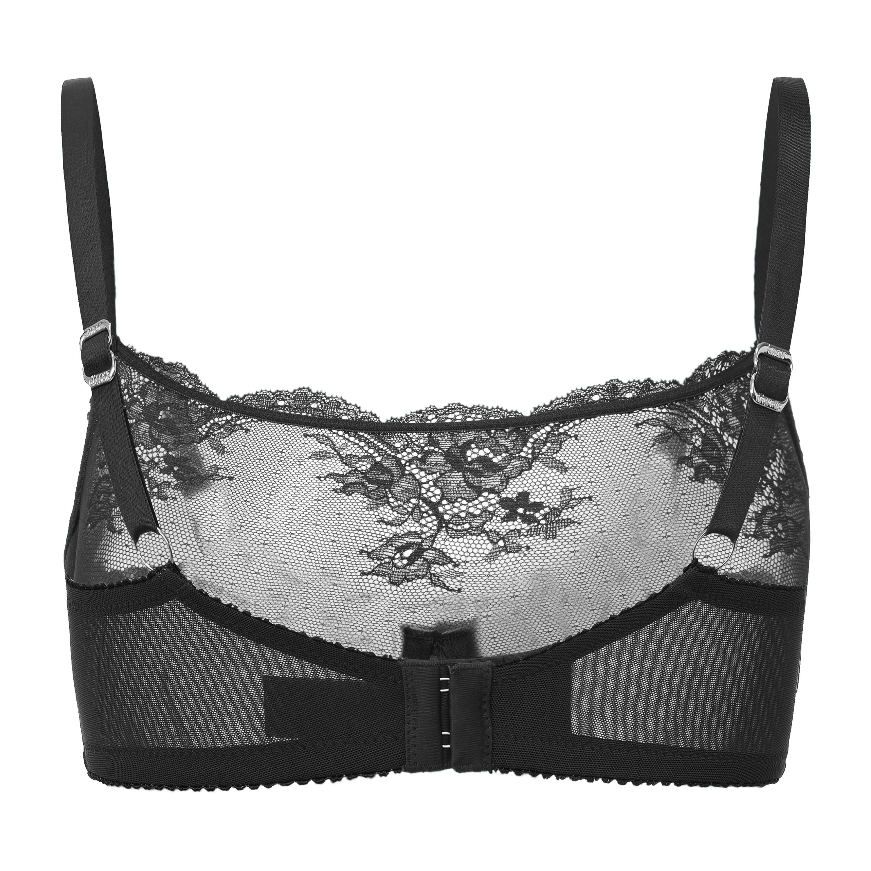 Amour d'Agnette Amour d'Agnette Kim High-Neck Sheer Lace Underwire Bra — French Lingerie — main product shot