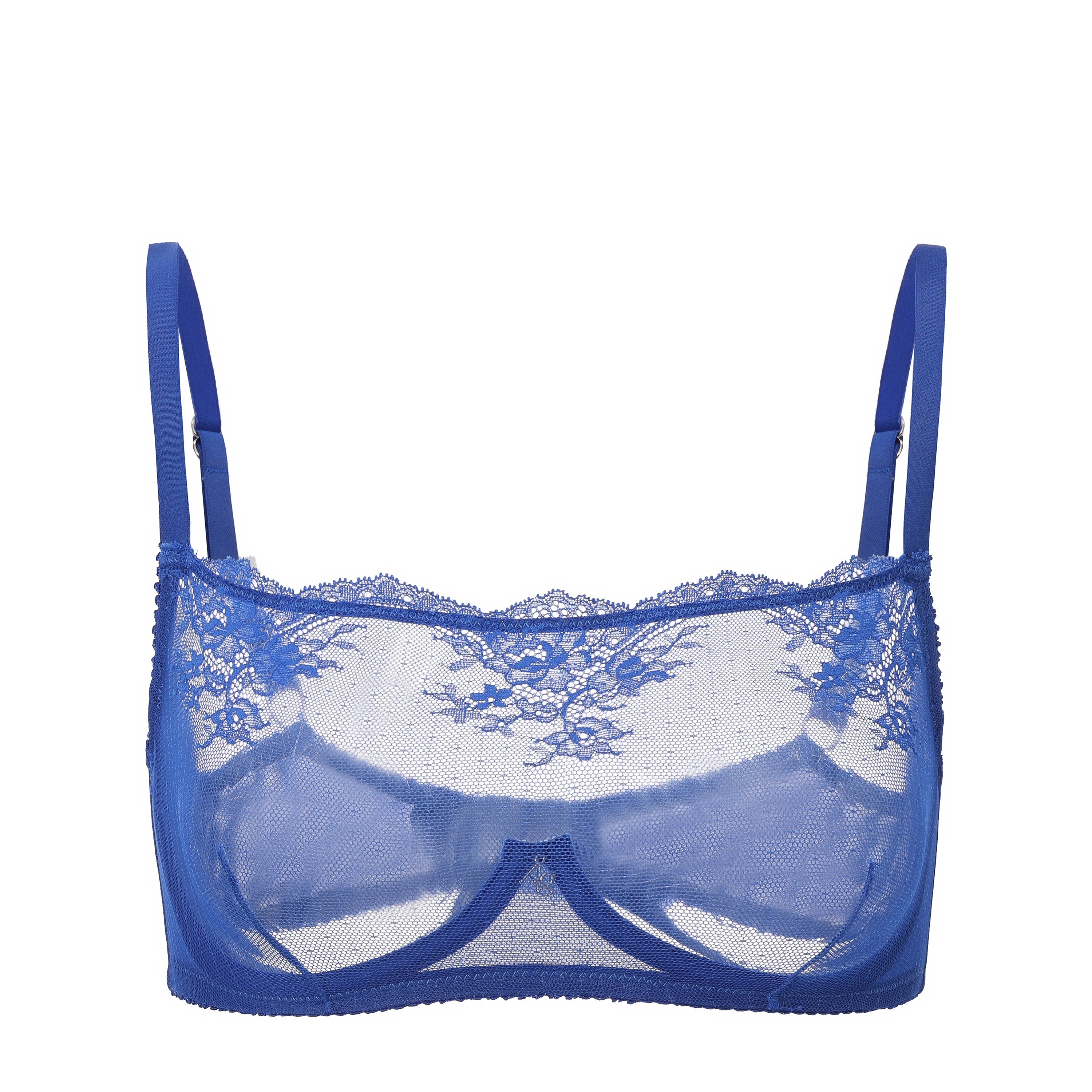 Amour d'Agnette Kim High-Neck Sheer Lace Underwire Bra — bra product shot front