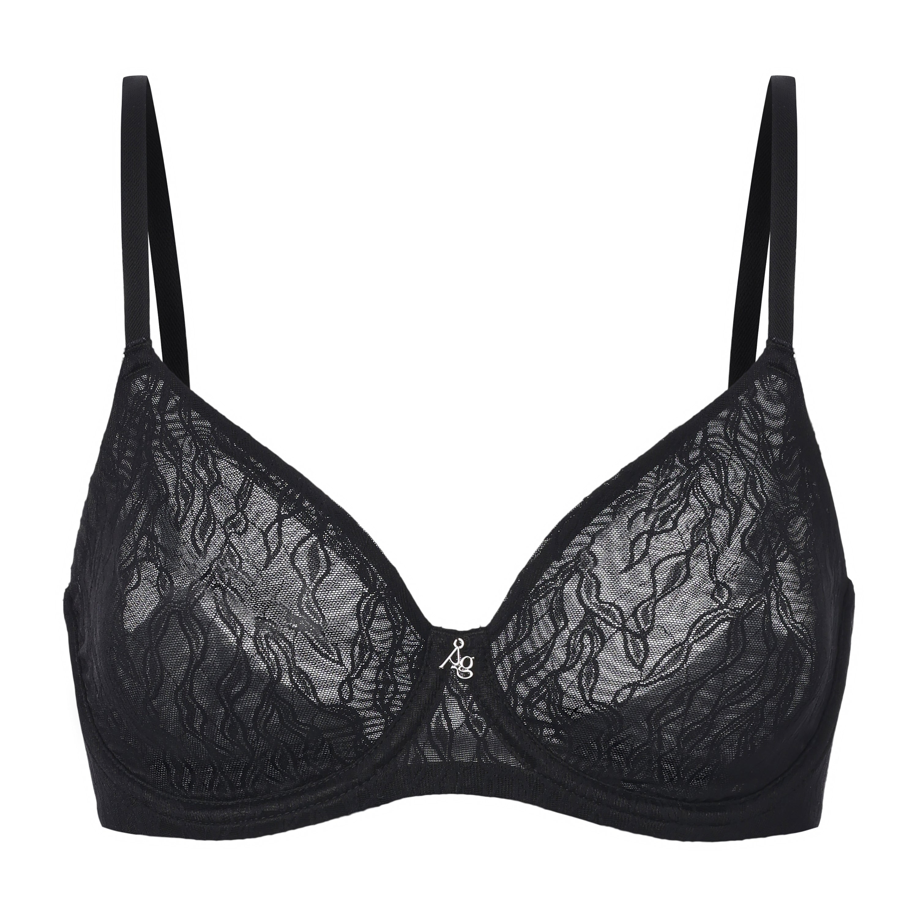 Amour d'Agnette Julie Molded Lace & Mesh T-Shirt Bra — under-tee invisible demo