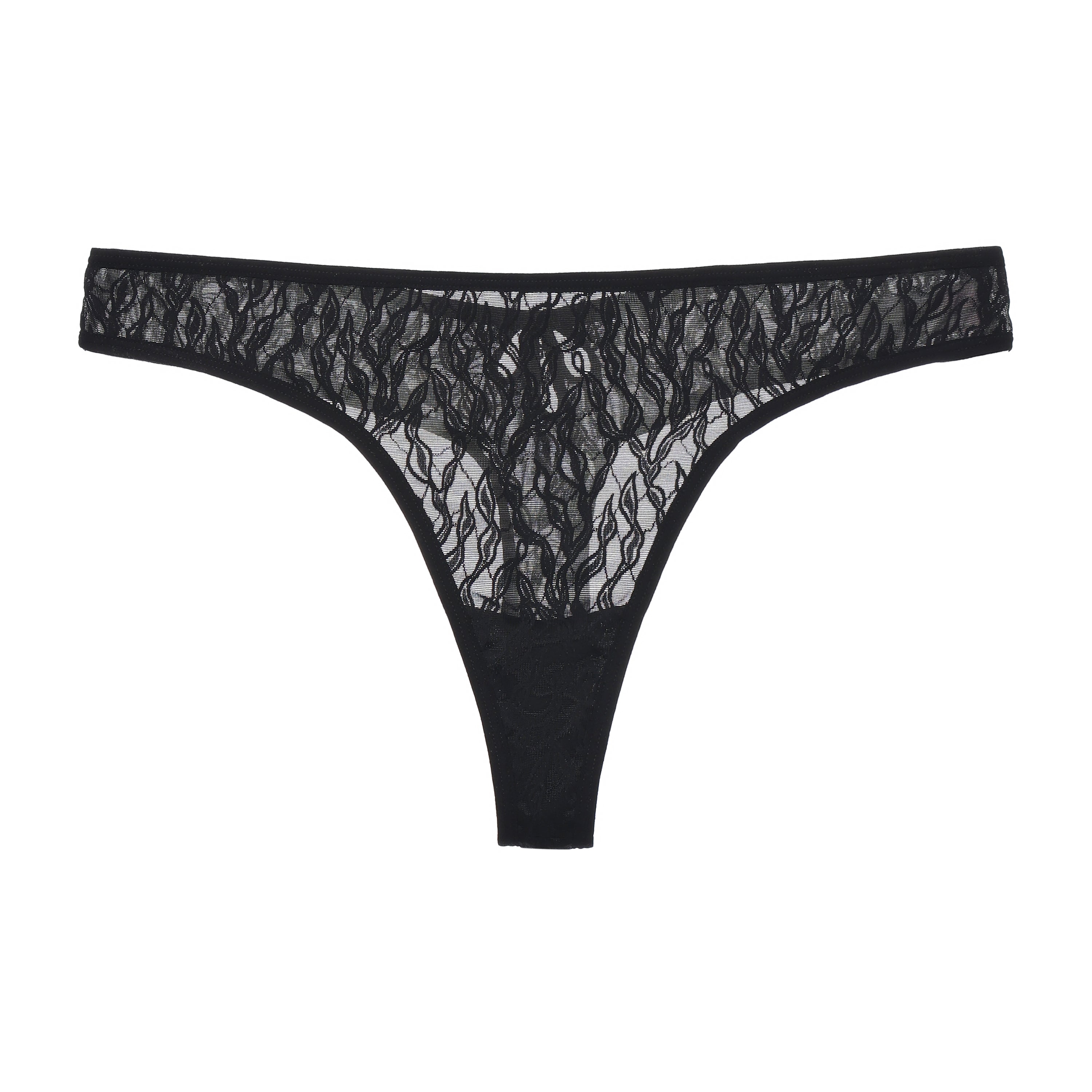 Amour d'Agnette Julie Everyday Lace Thong — cotton gusset interior