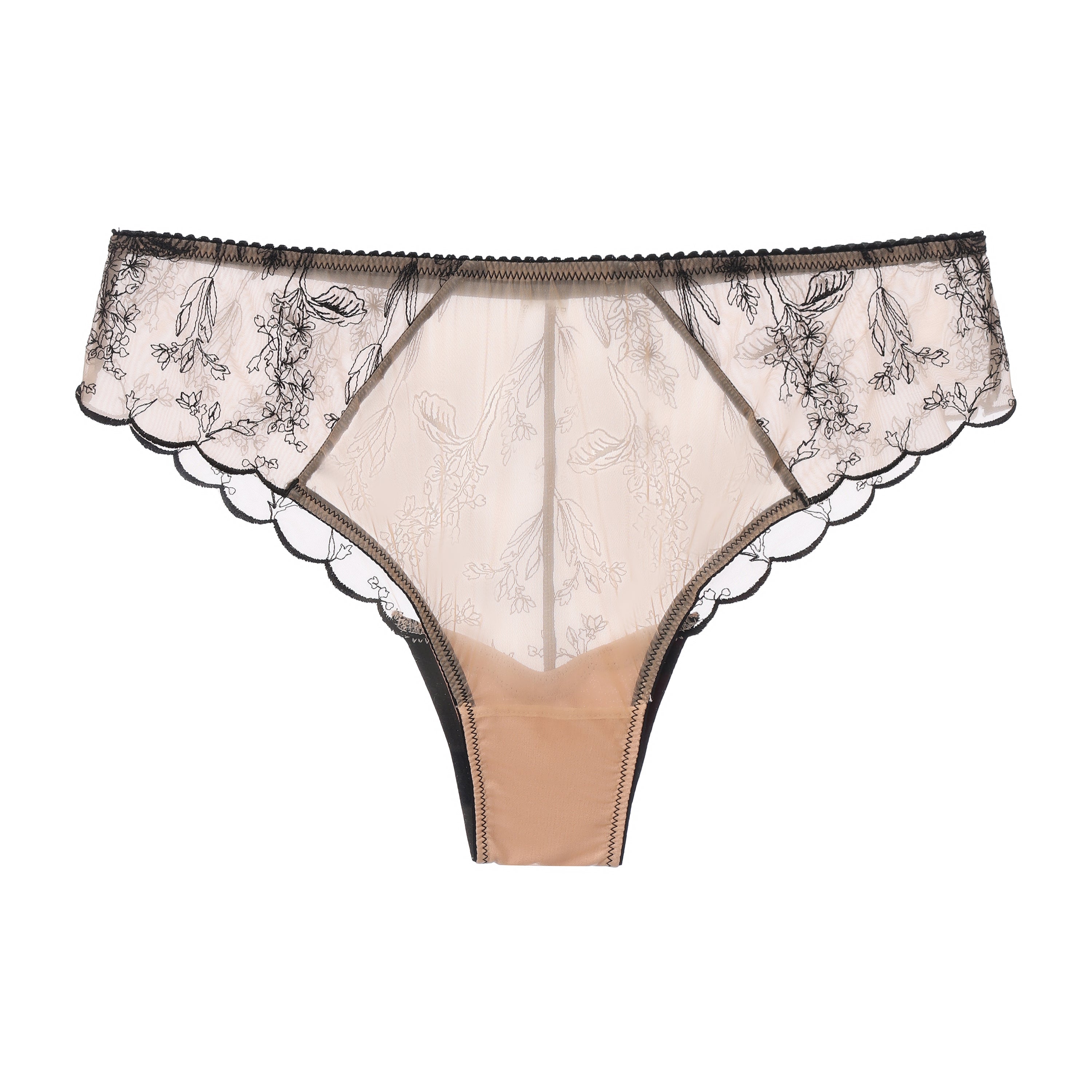 Amour d'Agnette Kim Embroidery Cheeky on Jelly Fabric — cheeky product shot back view