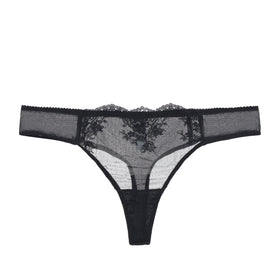 Amour d'Agnette Kim Stretch Lace & Mesh Thong — French Lingerie