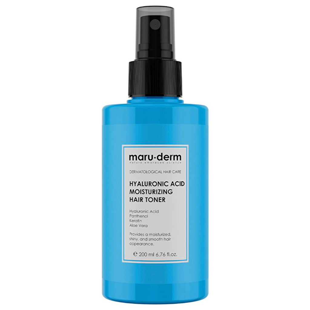 Maruderm Hyaluronic Acid Hydrating Hair Tonic - Nourishing Vegan Hair Care with Keratin & Aloe Vera - 6.76 fl oz