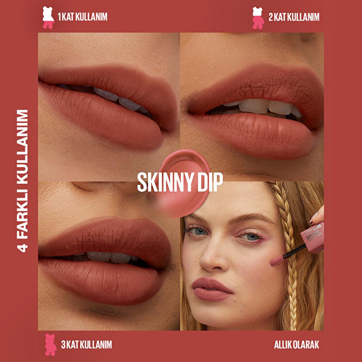 Maybelline Super Stay Teddy Tint - Long-Lasting Liquid Matte Lip Tint with 8 Buildable Shades