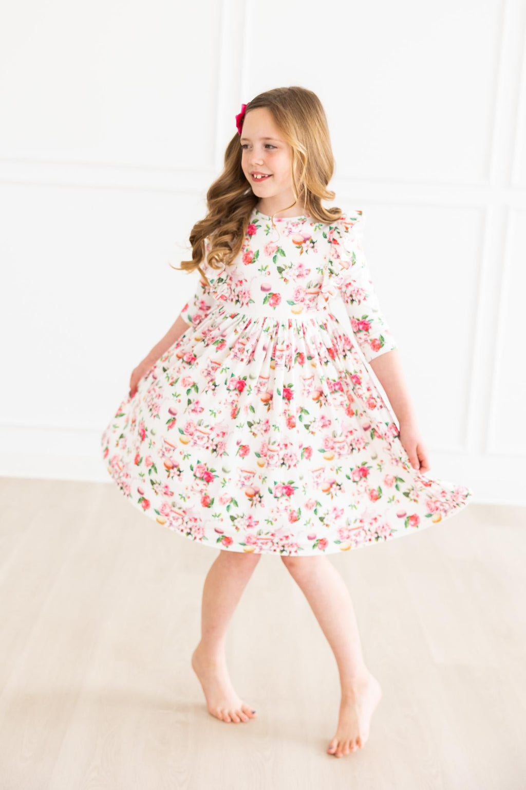 Mila & Rose ® SALE Macarons & Tea Ruffle Twirl Dress — alternative angle