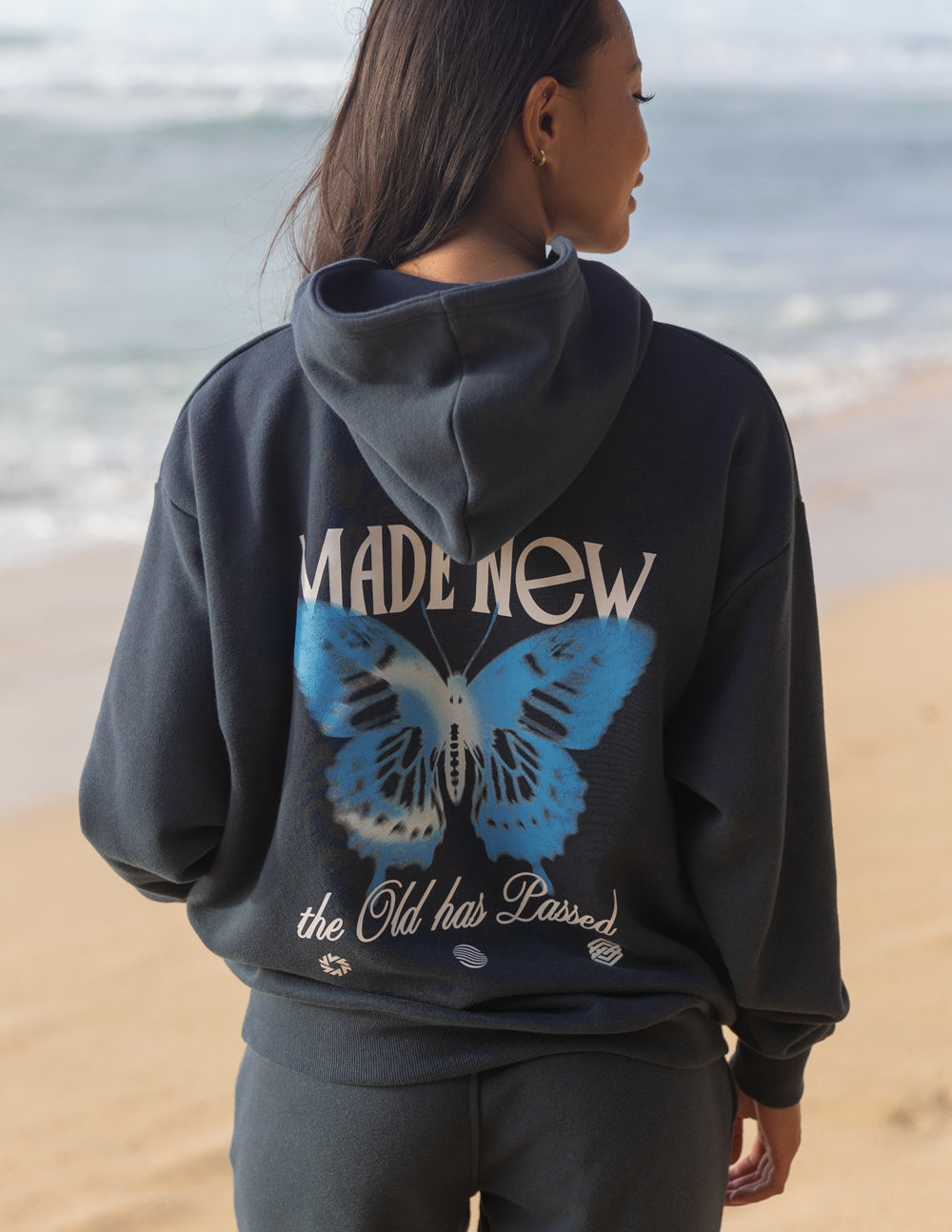 Elevated Faith Made New Butterfly Unisex Hoodie — main product shot