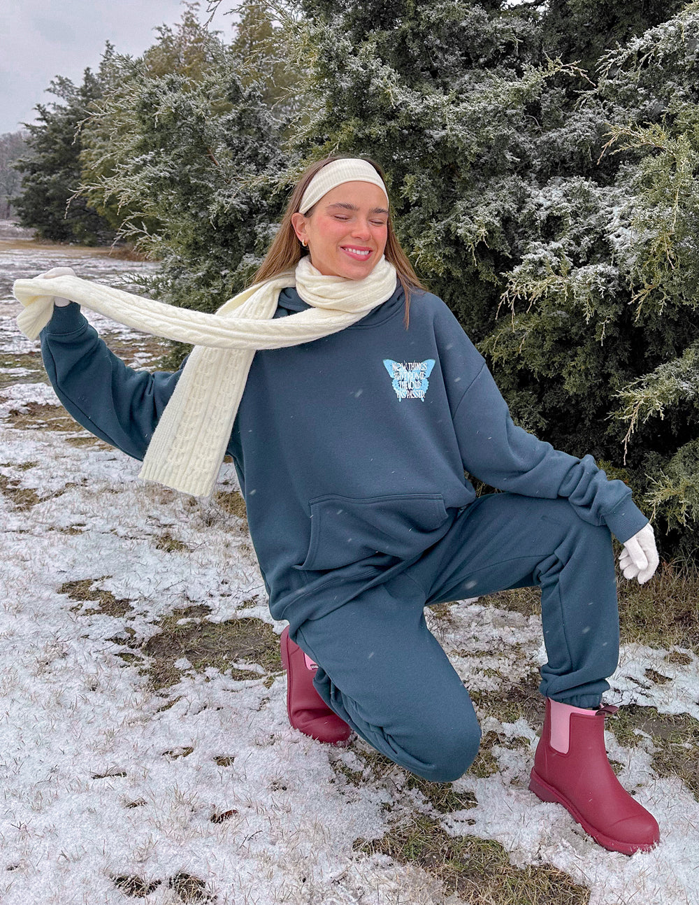 Elevated Faith Made New Butterfly Unisex Hoodie — alternative angle