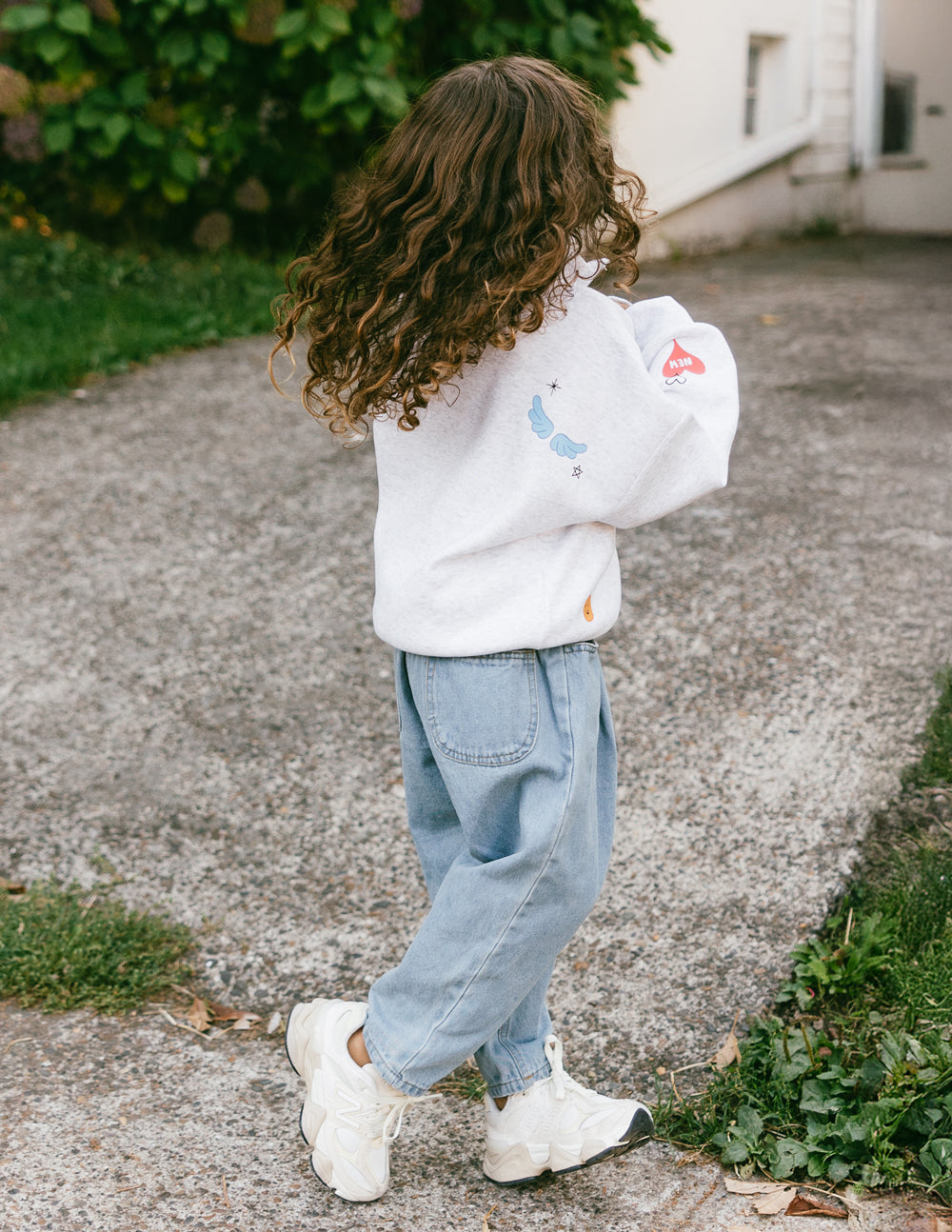 Elevated Faith Made New Kids Half-Zip — construction detail