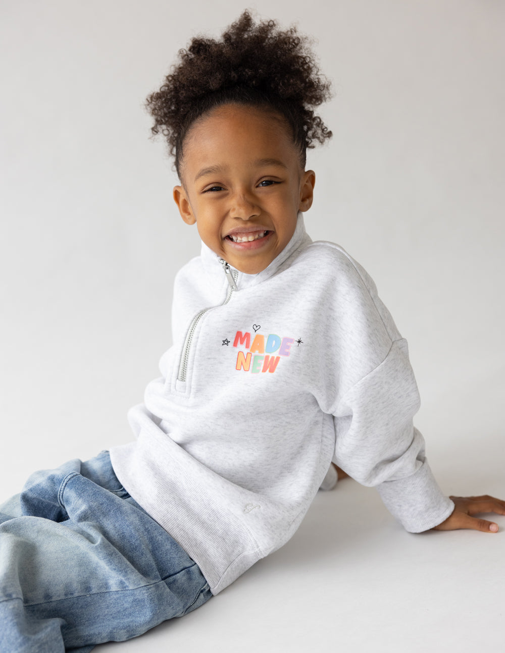 Elevated Faith Made New Kids Half-Zip — detail shot 6