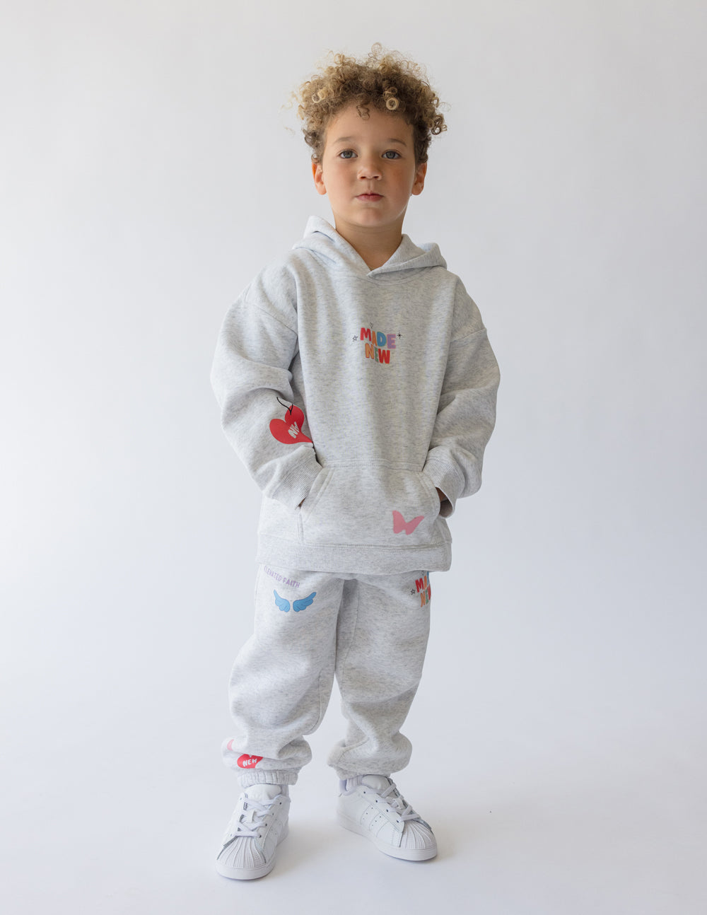 Elevated Faith Made New Kids Hoodie — main product shot