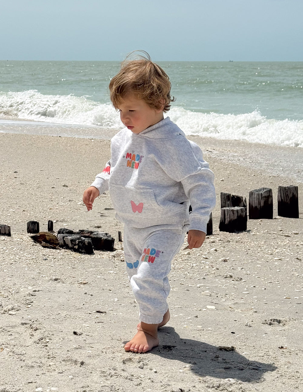 Elevated Faith Made New Kids Hoodie — in-use photo