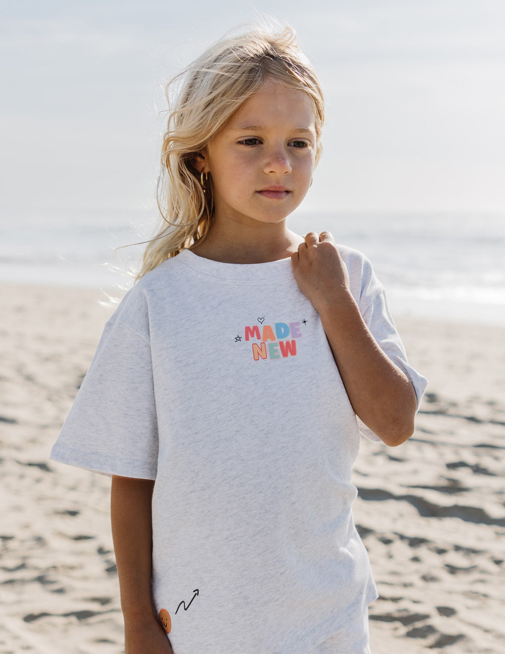 Elevated Faith Made New Kids Tee — detail close-up
