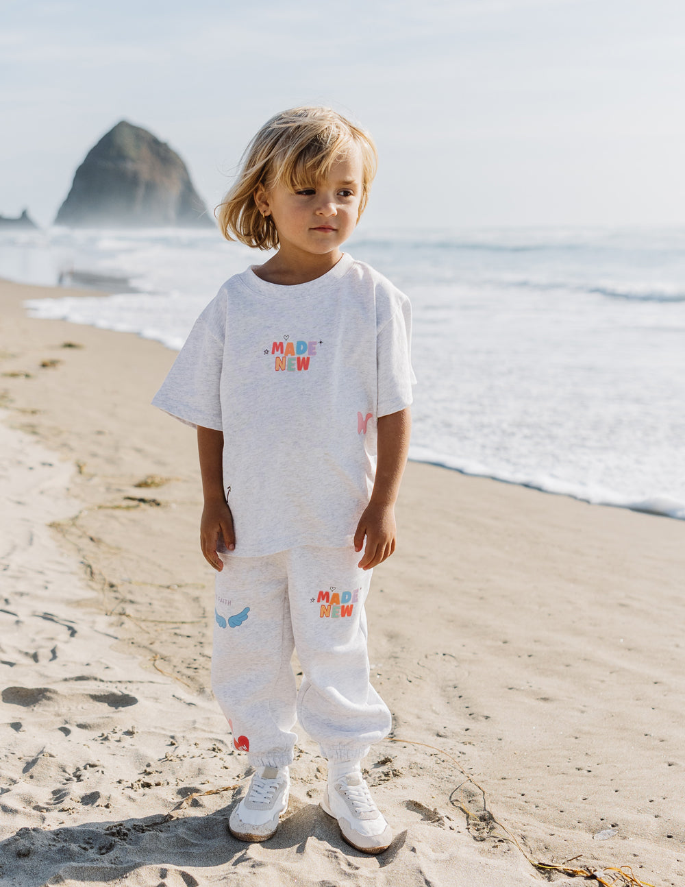 Elevated Faith Made New Kids Tee — lifestyle context