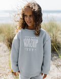 Elevated Faith Made To Worship Kids Crewneck — main product shot