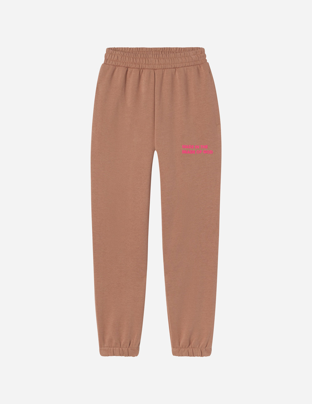 Elevated Faith Made in the Image of God Brown Unisex Sweatpant — back view