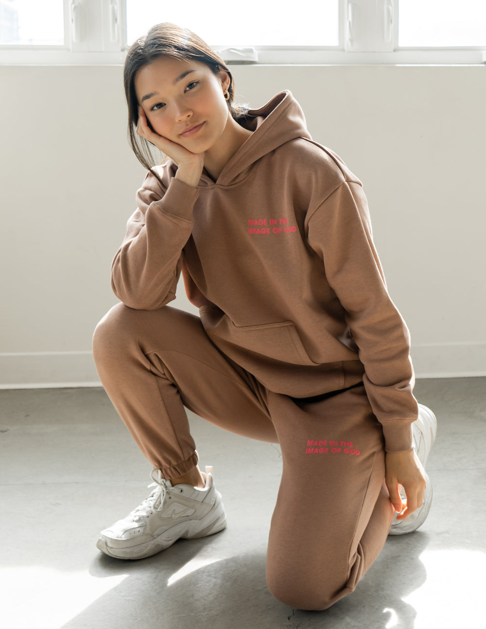 Elevated Faith Made in the Image of God Brown Unisex Sweatpant — main product shot