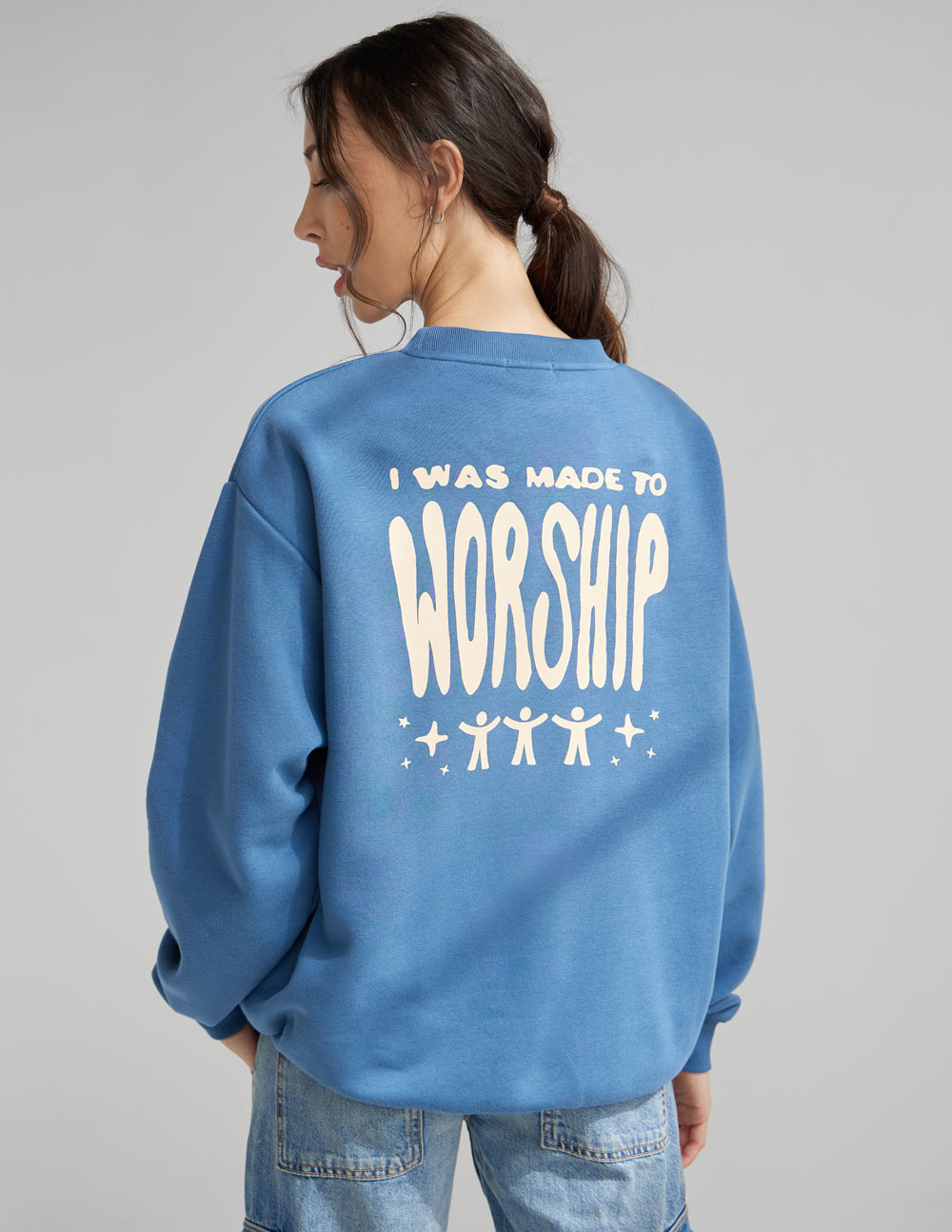 Elevated Faith Made to Worship Unisex Crewneck — main product shot