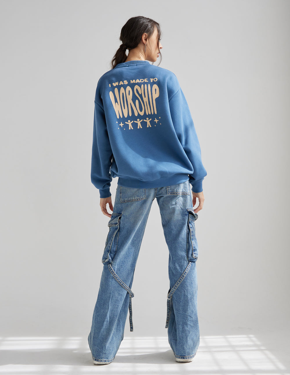 Elevated Faith Made to Worship Unisex Crewneck — lifestyle context