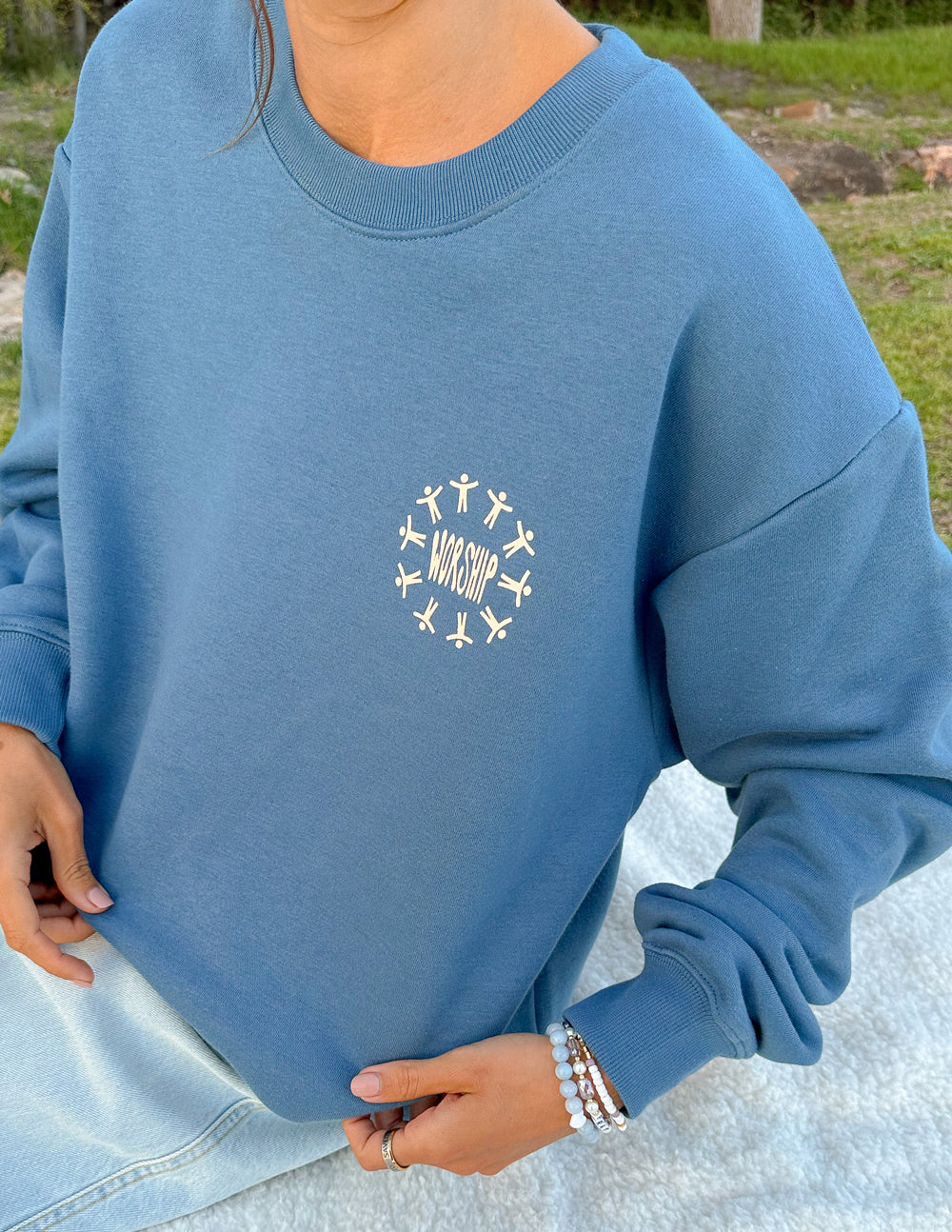 Elevated Faith Made to Worship Unisex Crewneck — alternative angle