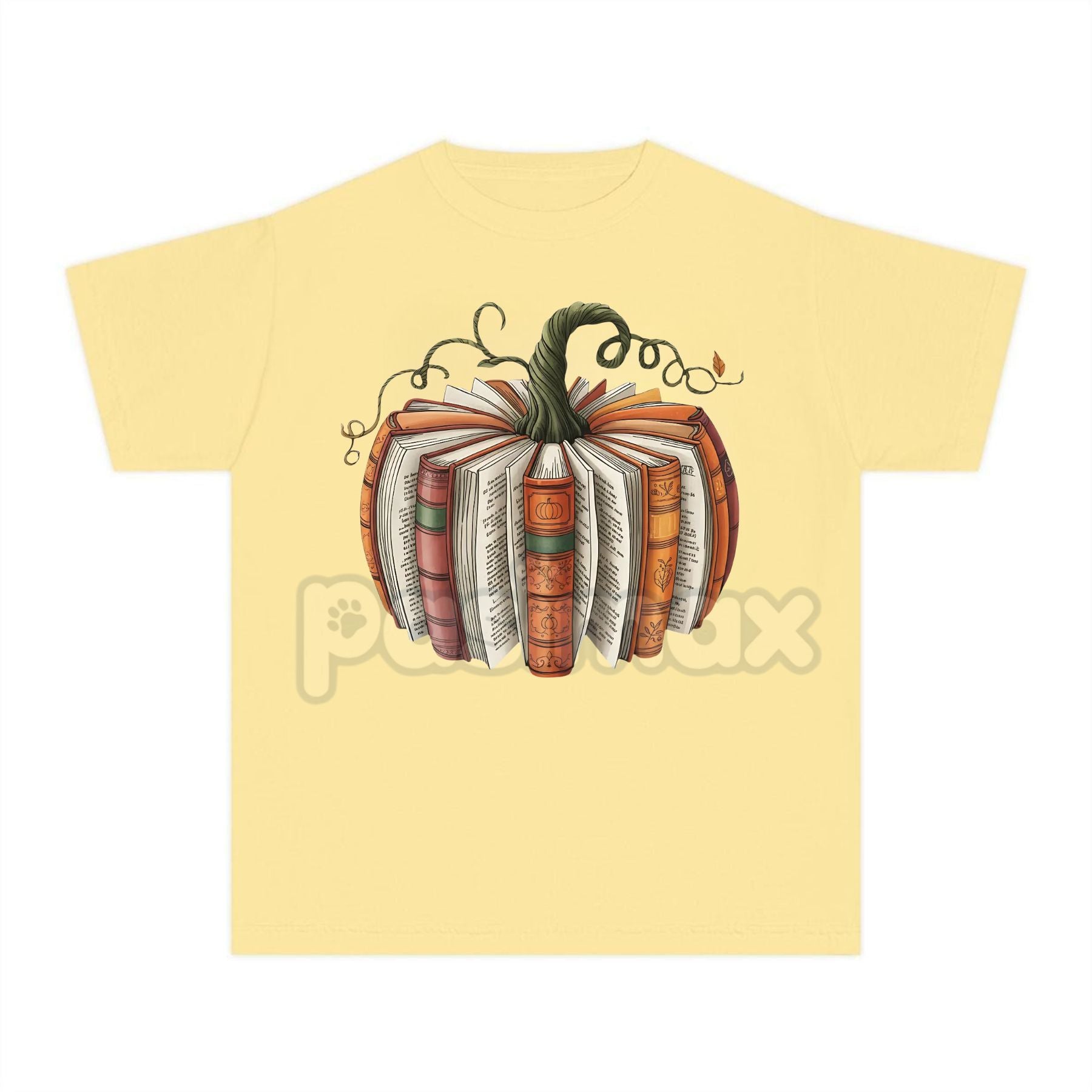 Pasimax 'Made With Books' Fall Pumpkin T-shirt — main product shot