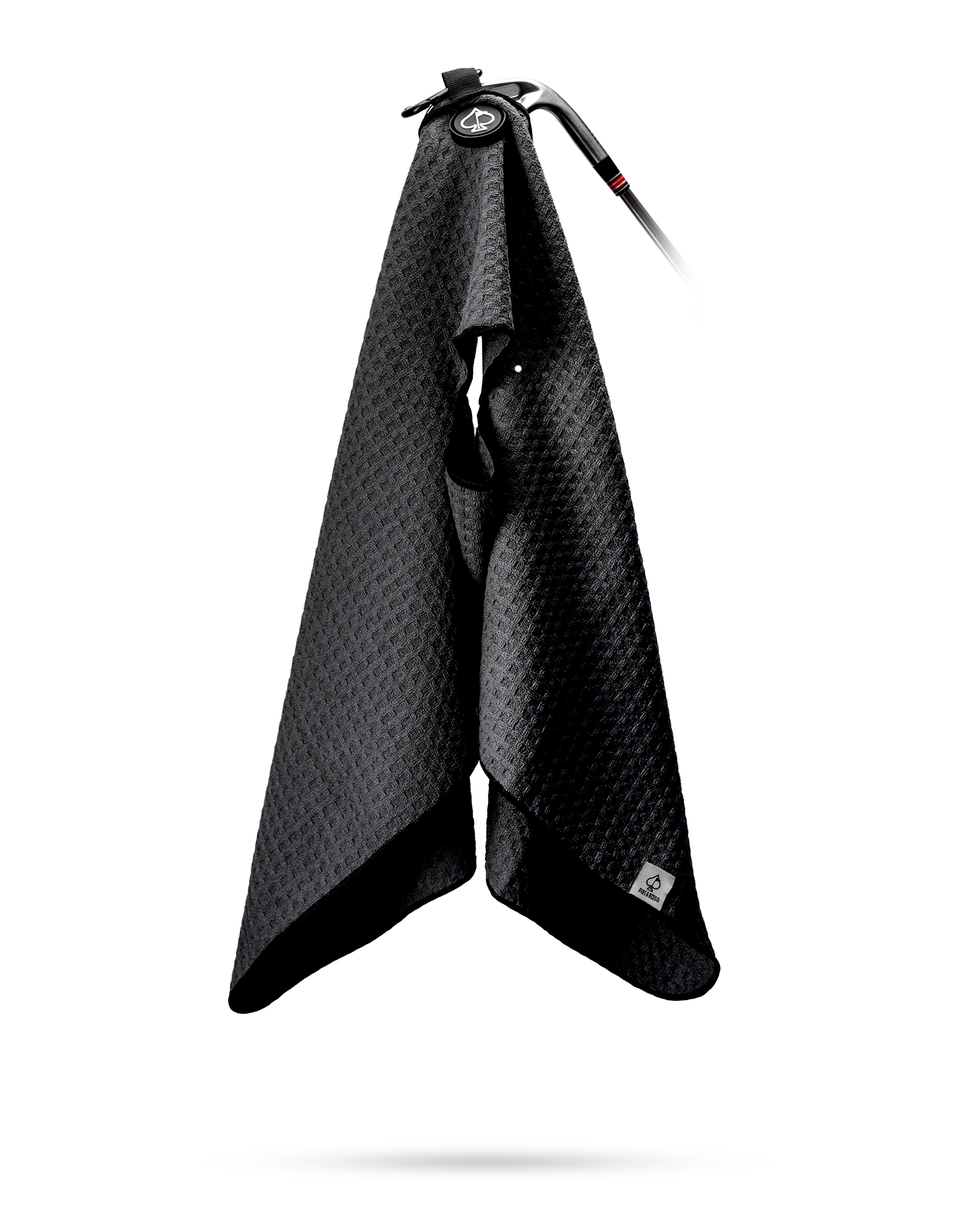 Pins and Aces Pins and Aces Magnetic Towel - Black — main product shot