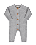 Dear Hayden Jamie Magnetic Romper in Gray Melange — main product shot