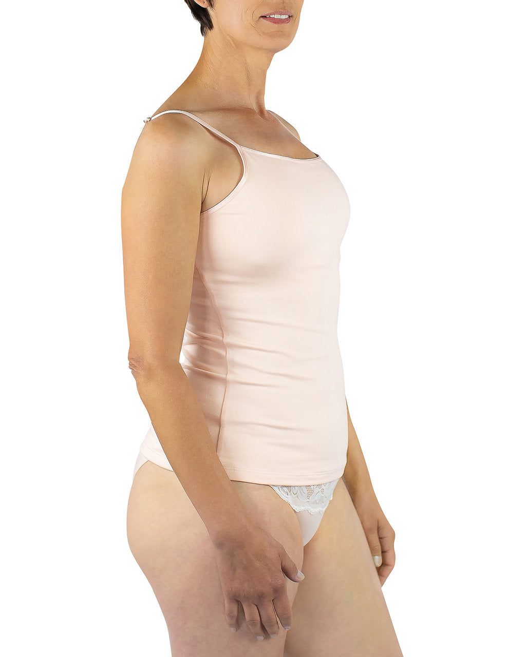 Everviolet Maia Sustainable Jersey Cami, Blush — lifestyle context
