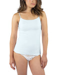 Everviolet Maia Sustainable Jersey Cami, Mist — lifestyle context