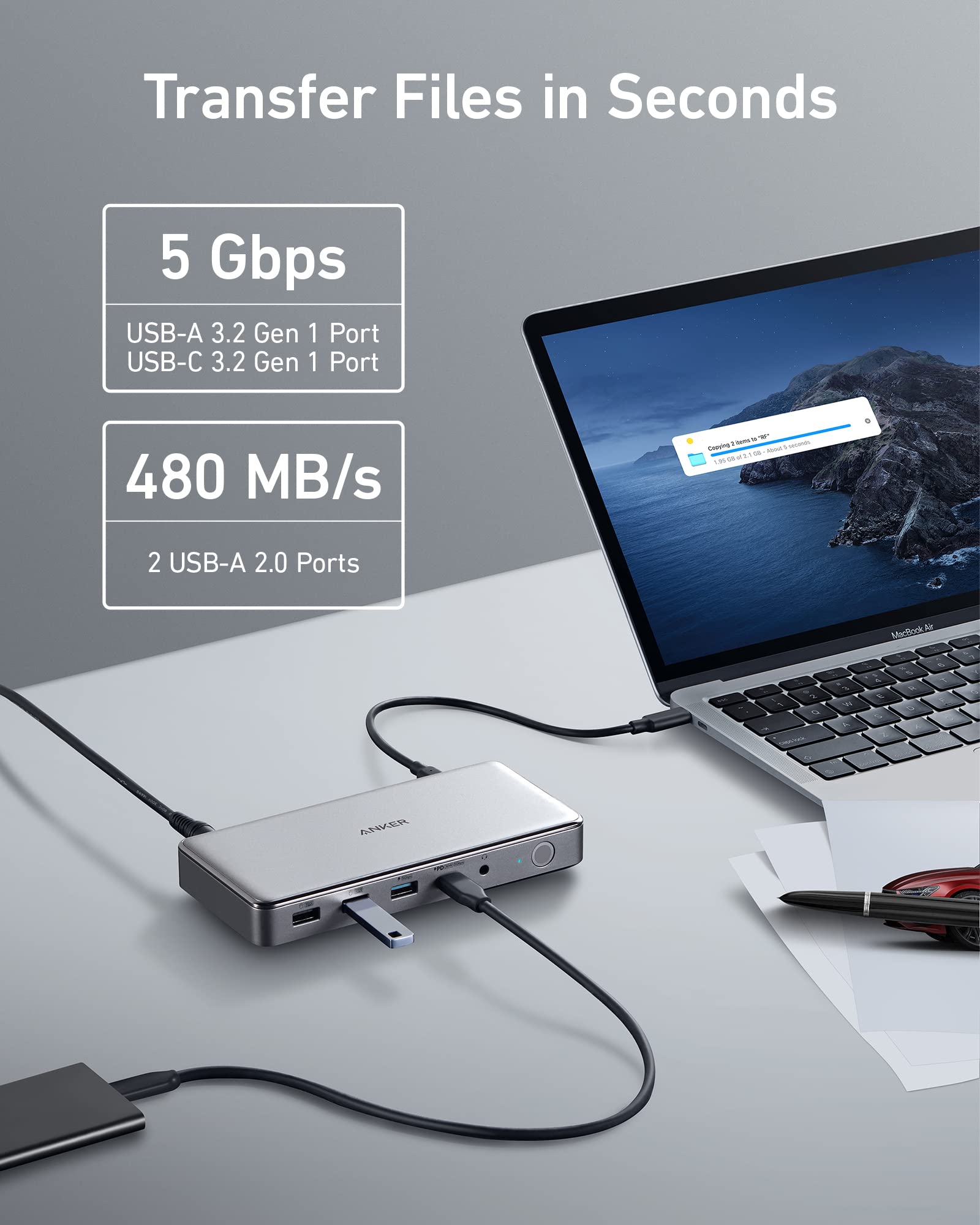 Anker <b>563</b> USB-C Docking Station (10-in-1), view 5