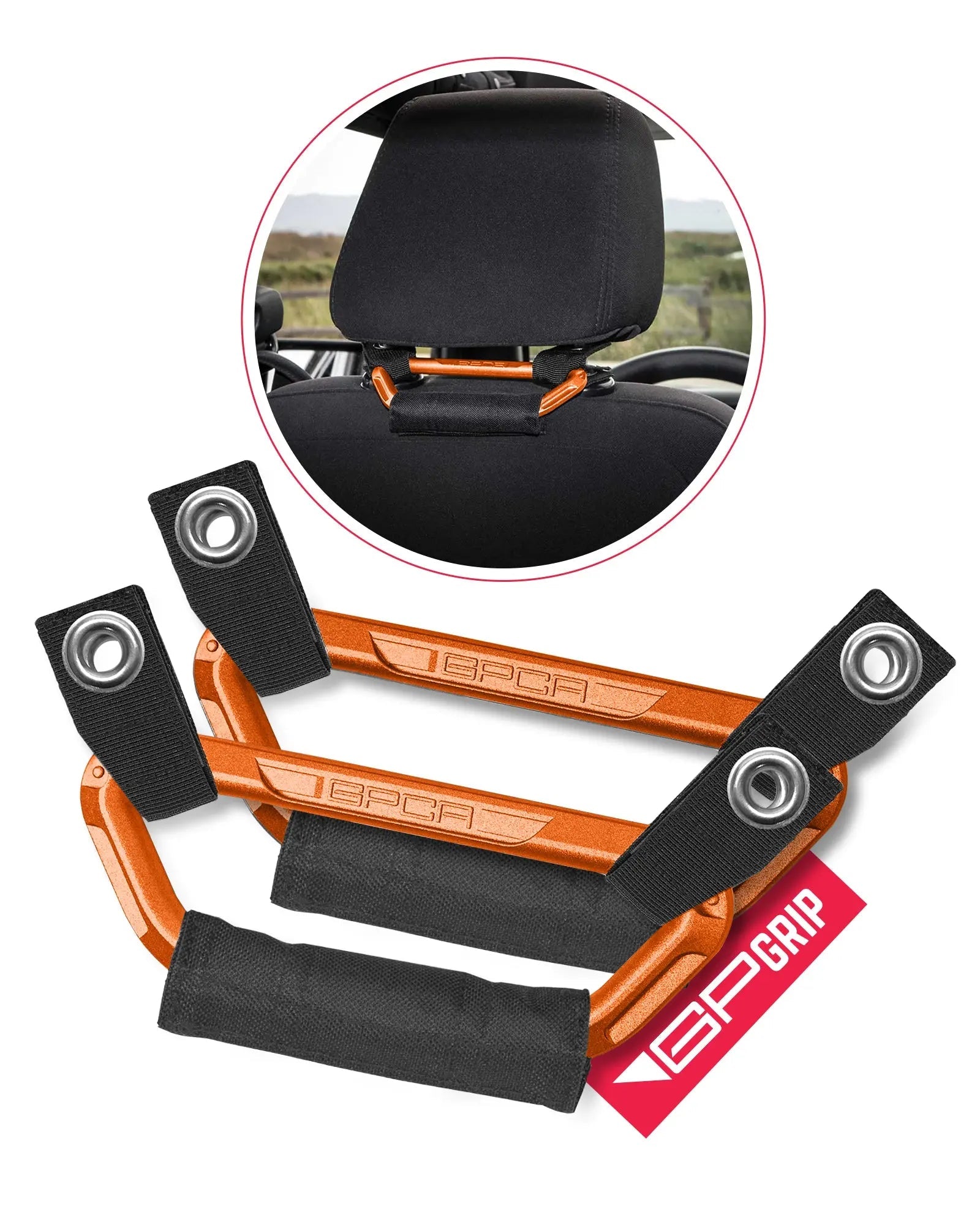 GPCA GP Back Grip PRO — Rear Headrest Handles for All Cars & Trucks — in-use photo