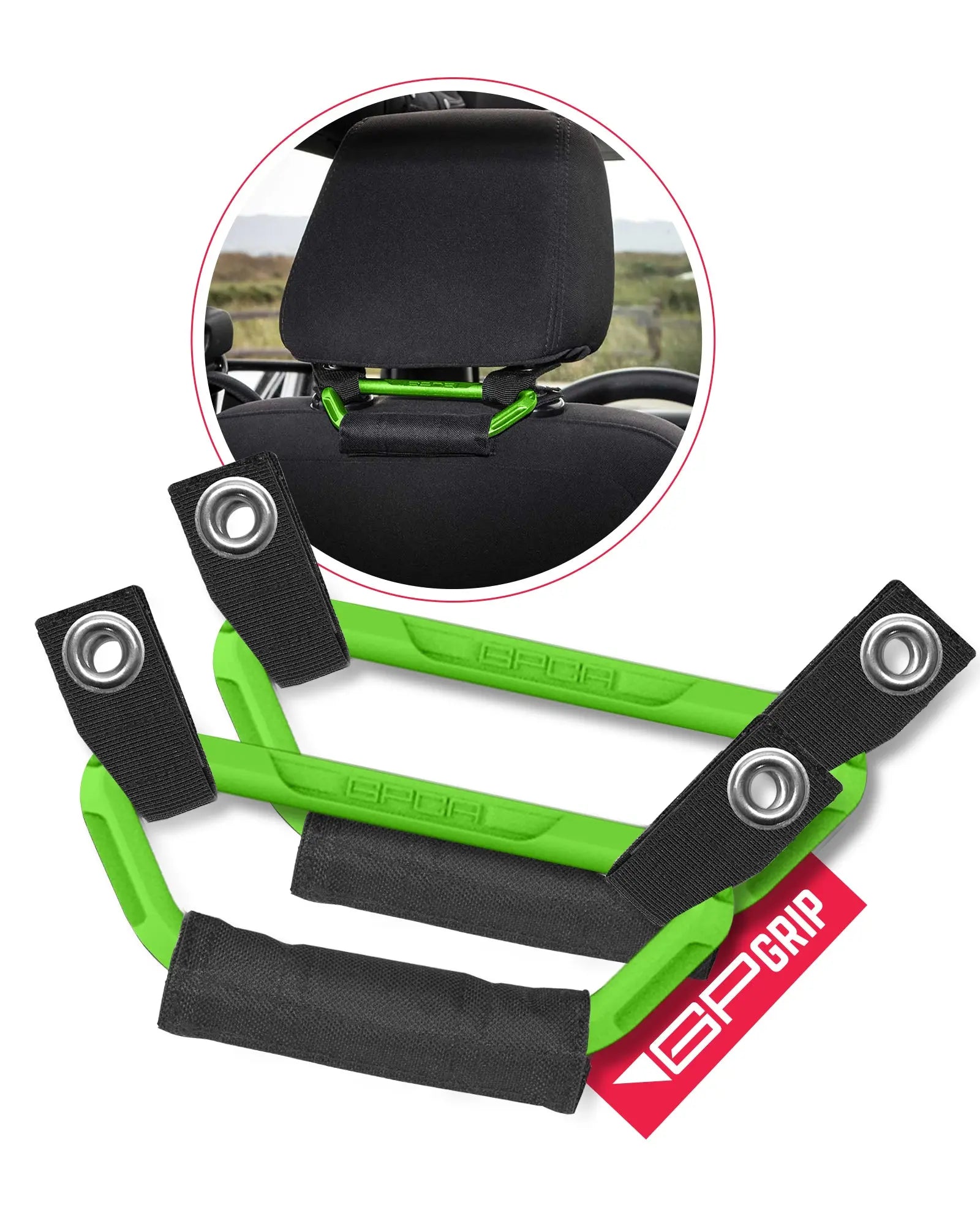 GPCA GP Back Grip PRO — Rear Headrest Handles for All Cars & Trucks — comparison shot
